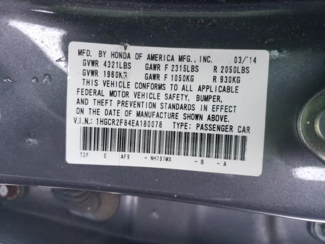 Photo 9 VIN: 1HGCR2F84EA180078 - HONDA ACCORD EXL 