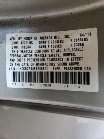 Photo 9 VIN: 1HGCR2F84EA209501 - HONDA ACCORD EXL 