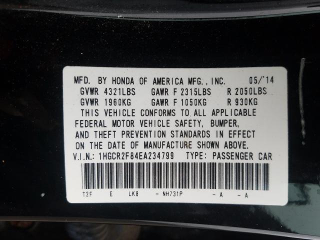 Photo 9 VIN: 1HGCR2F84EA234799 - HONDA ACCORD EXL 