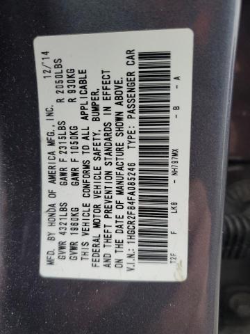 Photo 11 VIN: 1HGCR2F84FA085246 - HONDA ACCORD EXL 