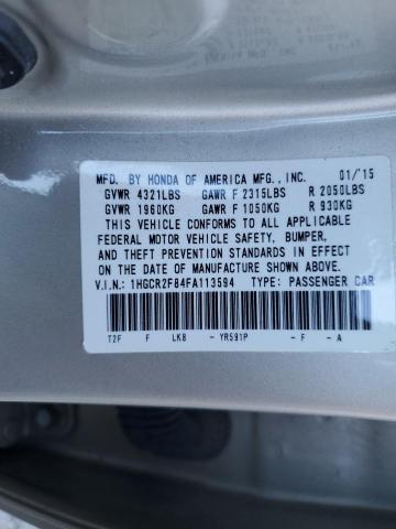 Photo 9 VIN: 1HGCR2F84FA113594 - HONDA ACCORD EXL 