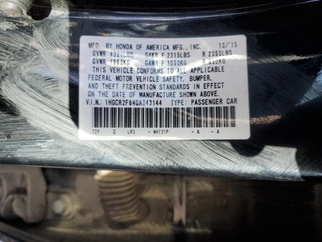 Photo 12 VIN: 1HGCR2F84GA043144 - HONDA ACCORD 