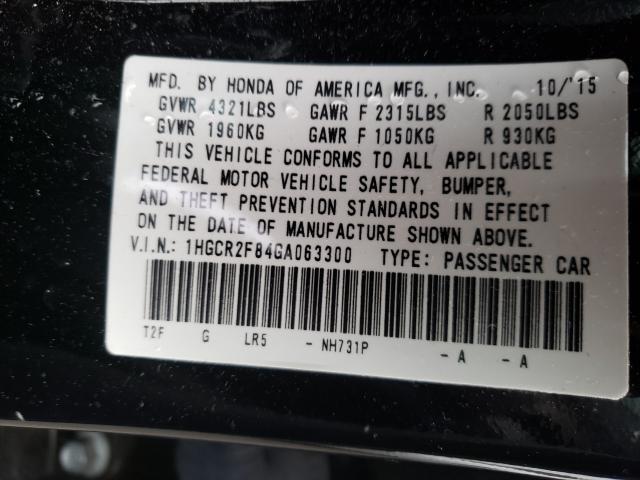 Photo 9 VIN: 1HGCR2F84GA063300 - HONDA ACCORD EXL 