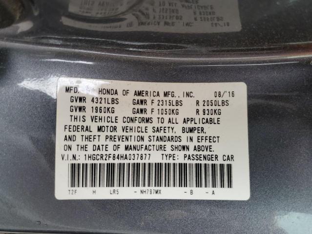 Photo 11 VIN: 1HGCR2F84HA037877 - HONDA ACCORD EXL 