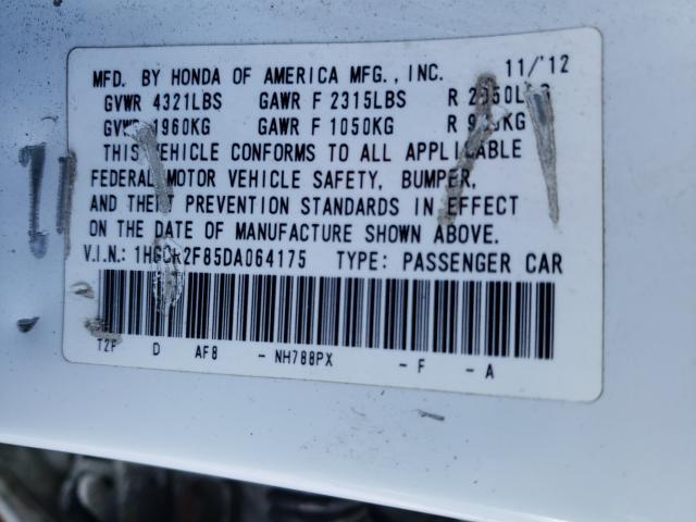 Photo 9 VIN: 1HGCR2F85DA064175 - HONDA ACCORD EXL 