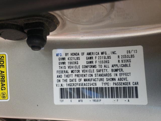 Photo 9 VIN: 1HGCR2F85EA025426 - HONDA ACCORD EXL 