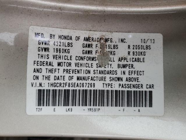 Photo 11 VIN: 1HGCR2F85EA067269 - HONDA ACCORD EXL 