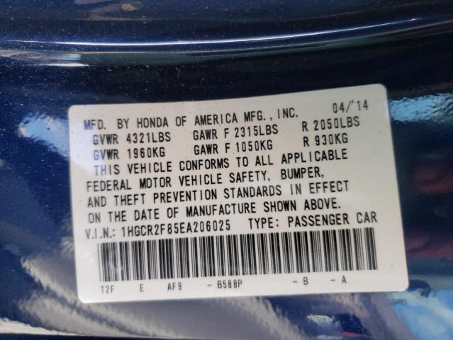 Photo 9 VIN: 1HGCR2F85EA206025 - HONDA ACCORD EXL 