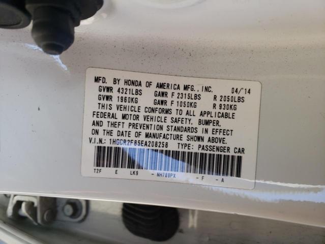 Photo 9 VIN: 1HGCR2F85EA208258 - HONDA ACCORD EXL 