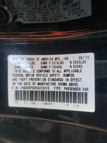 Photo 9 VIN: 1HGCR2F85FA222419 - HONDA ACCORD EXL 