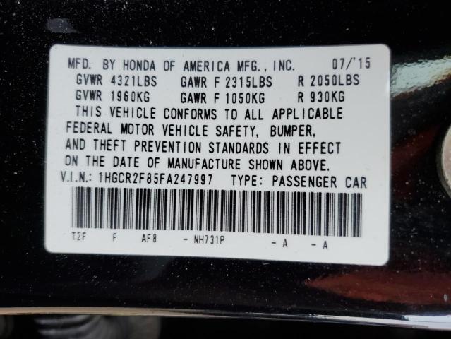 Photo 12 VIN: 1HGCR2F85FA247997 - HONDA ACCORD EXL 