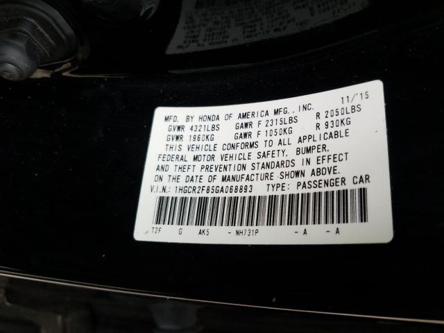 Photo 9 VIN: 1HGCR2F85GA068893 - HONDA ACCORD EXL 