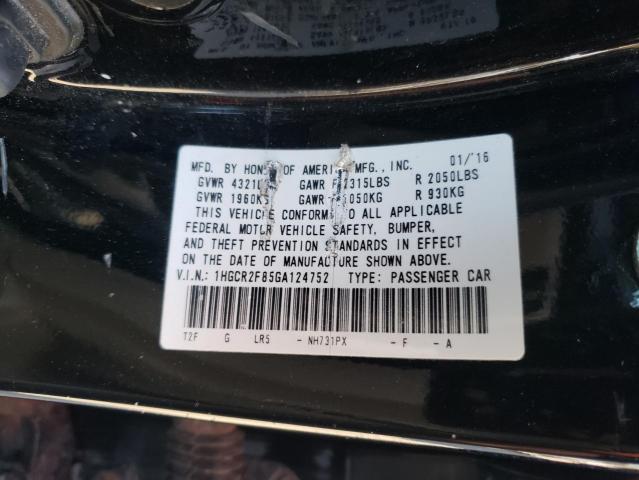 Photo 11 VIN: 1HGCR2F85GA124752 - HONDA ACCORD EXL 