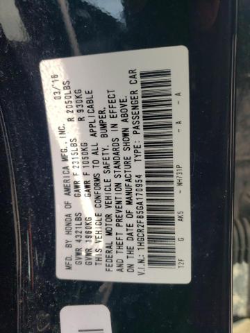 Photo 11 VIN: 1HGCR2F85GA170954 - HONDA ACCORD EXL 