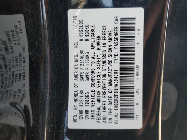 Photo 11 VIN: 1HGCR2F85HA094301 - HONDA ACCORD EXL 