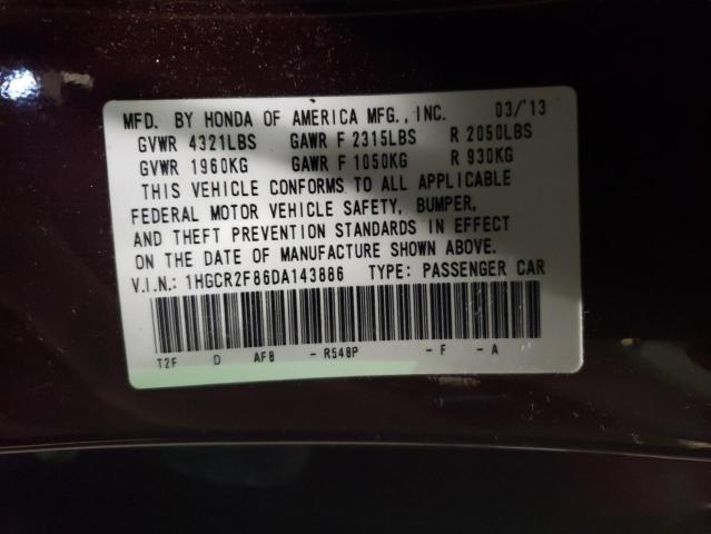 Photo 12 VIN: 1HGCR2F86DA143886 - HONDA ACCORD 