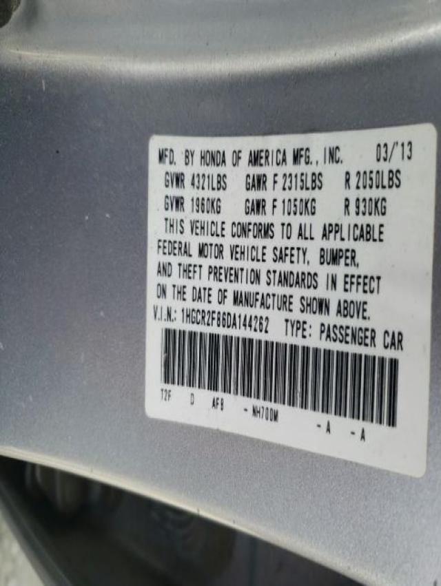 Photo 9 VIN: 1HGCR2F86DA144262 - HONDA ACCORD EXL 