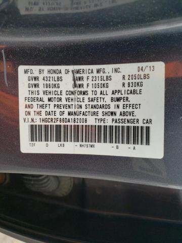 Photo 12 VIN: 1HGCR2F86DA182008 - HONDA ACCORD EXL 