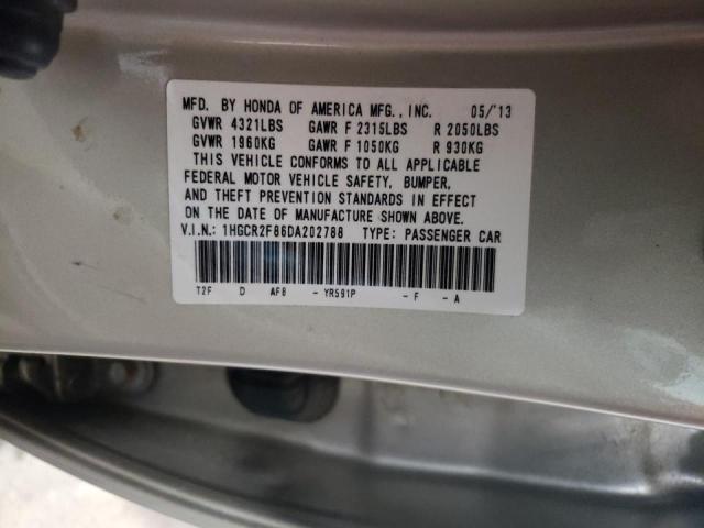 Photo 9 VIN: 1HGCR2F86DA202788 - HONDA ACCORD EXL 