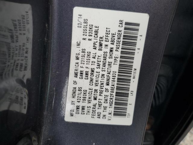 Photo 9 VIN: 1HGCR2F86EA184830 - HONDA ACCORD EXL 