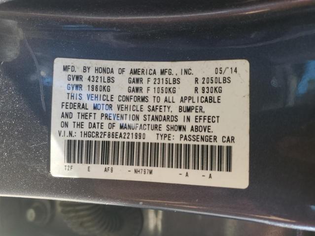 Photo 12 VIN: 1HGCR2F86EA221990 - HONDA ACCORD EXL 