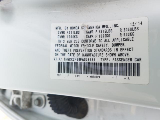 Photo 9 VIN: 1HGCR2F86FA078685 - HONDA ACCORD EXL 