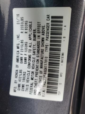 Photo 12 VIN: 1HGCR2F86GA117910 - HONDA ACCORD EXL 