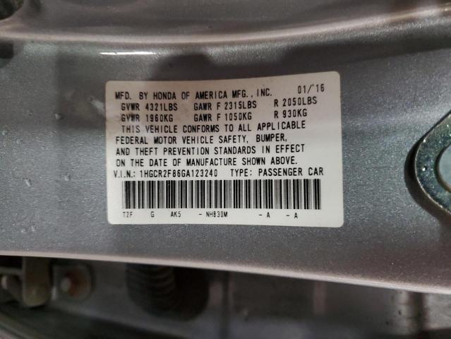 Photo 11 VIN: 1HGCR2F86GA123240 - HONDA ACCORD EXL 