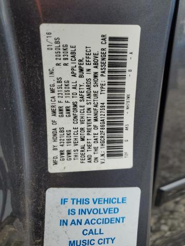 Photo 11 VIN: 1HGCR2F86GA127594 - HONDA ACCORD EXL 