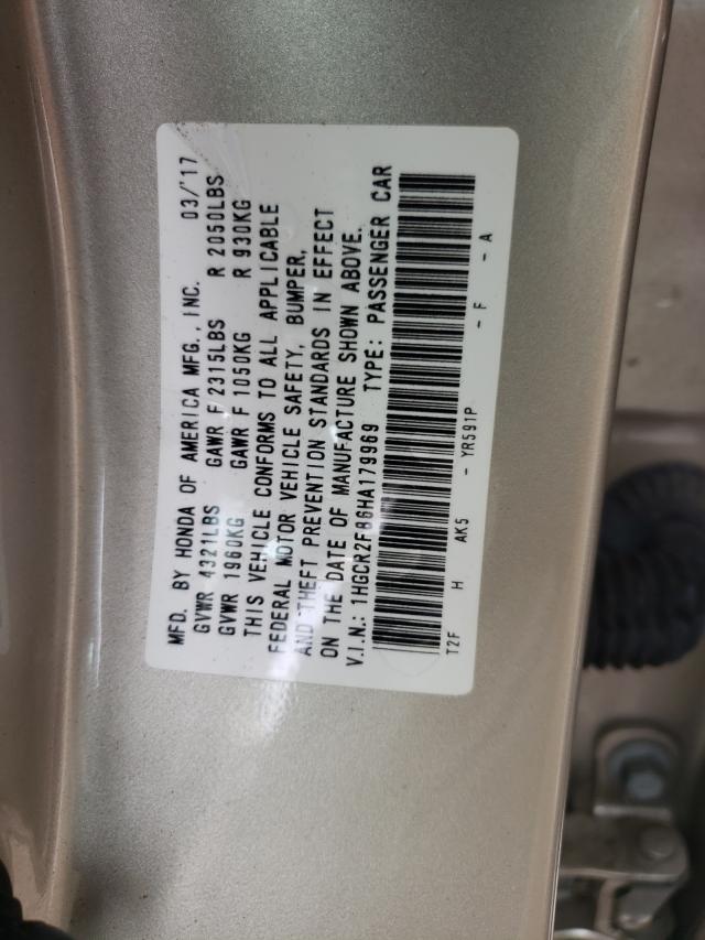 Photo 9 VIN: 1HGCR2F86HA179969 - HONDA ACCORD EXL 