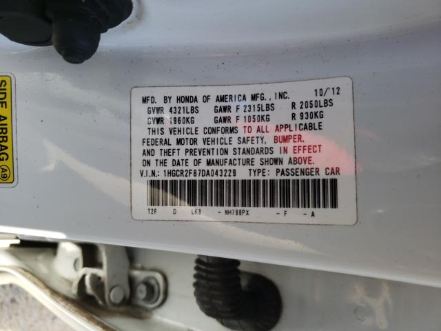 Photo 9 VIN: 1HGCR2F87DA043229 - HONDA ACCORD EXL 