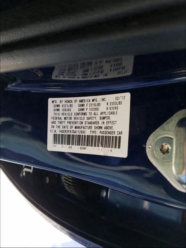 Photo 9 VIN: 1HGCR2F87DA112680 - HONDA ACCORD EXL 