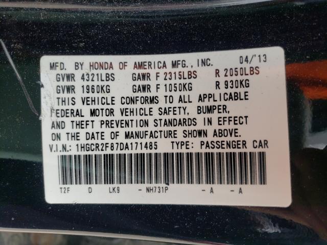 Photo 9 VIN: 1HGCR2F87DA171485 - HONDA ACCORD EXL 