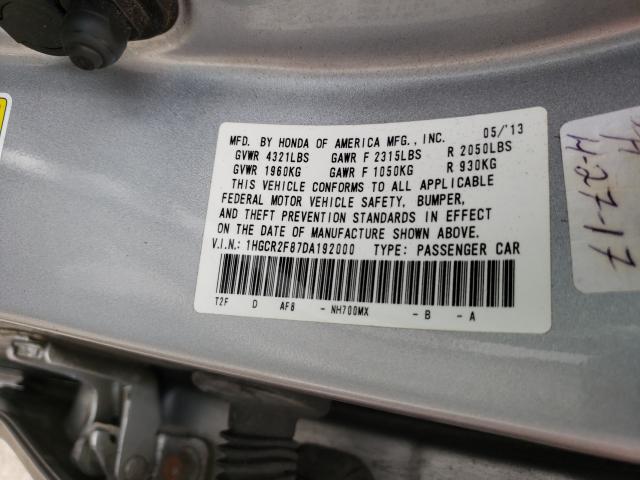 Photo 9 VIN: 1HGCR2F87DA192000 - HONDA ACCORD EXL 