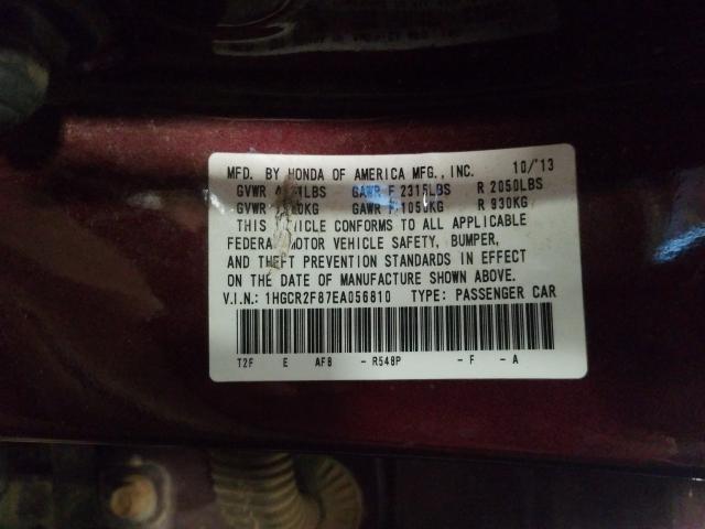 Photo 9 VIN: 1HGCR2F87EA056810 - HONDA ACCORD EXL 