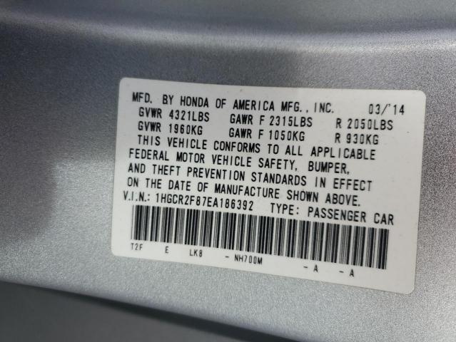 Photo 12 VIN: 1HGCR2F87EA186392 - HONDA ACCORD 