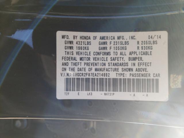 Photo 9 VIN: 1HGCR2F87EA214692 - HONDA ACCORD EXL 