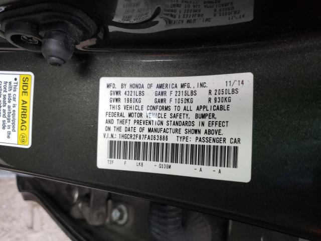 Photo 9 VIN: 1HGCR2F87FA063886 - HONDA ACCORD EXL 