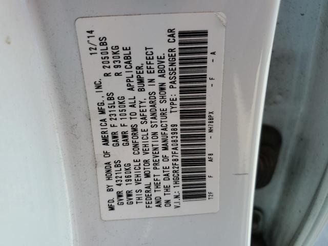 Photo 11 VIN: 1HGCR2F87FA083989 - HONDA ACCORD EXL 