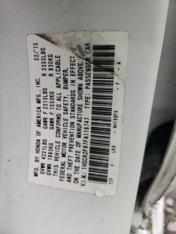 Photo 12 VIN: 1HGCR2F87FA116747 - HONDA ACCORD 