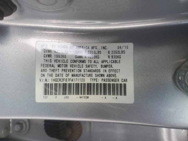 Photo 12 VIN: 1HGCR2F87FA171120 - HONDA ACCORD EXL 