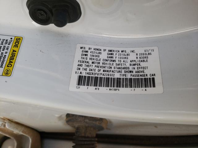 Photo 9 VIN: 1HGCR2F87FA236502 - HONDA ACCORD EXL 