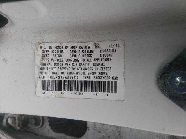 Photo 9 VIN: 1HGCR2F87GA056812 - HONDA ACCORD EXL 