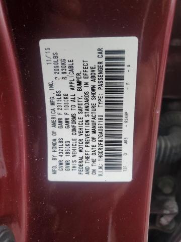 Photo 11 VIN: 1HGCR2F87GA067180 - HONDA ACCORD EXL 