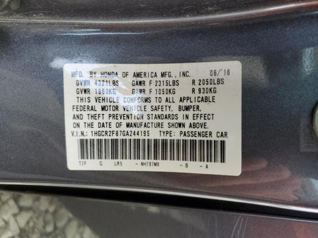 Photo 11 VIN: 1HGCR2F87GA244195 - HONDA ACCORD EXL 