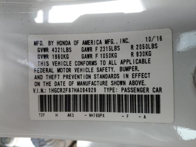 Photo 12 VIN: 1HGCR2F87HA094929 - HONDA ACCORD 