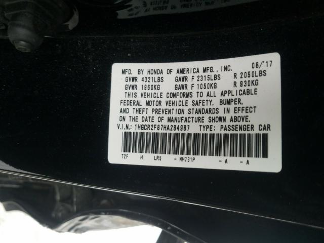 Photo 9 VIN: 1HGCR2F87HA284987 - HONDA ACCORD EXL 