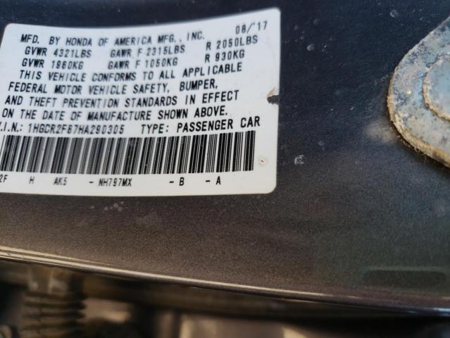 Photo 9 VIN: 1HGCR2F87HA290305 - HONDA ACCORD EXL 