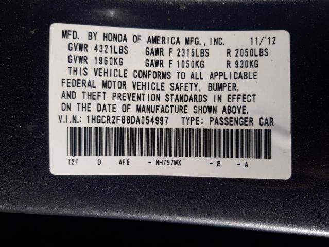 Photo 9 VIN: 1HGCR2F88DA054997 - HONDA ACCORD EXL 