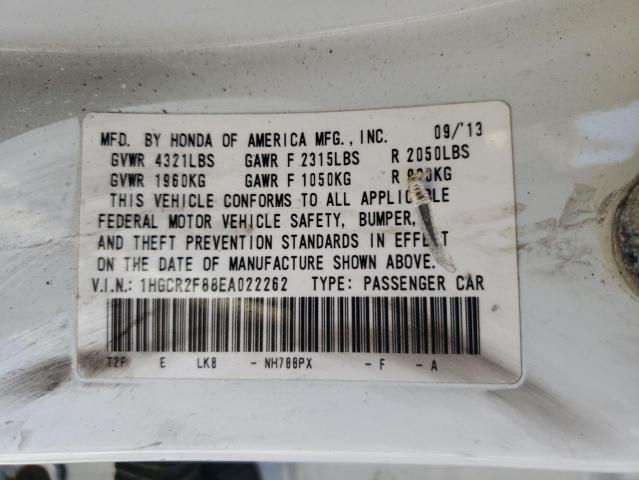 Photo 11 VIN: 1HGCR2F88EA022262 - HONDA ACCORD EXL 